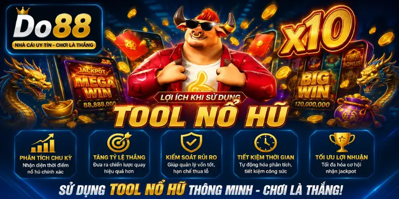 Khám phá lợi ích của Tool Nổ Hũ DO88 với khả năng phân tích dữ liệu, hỗ trợ quản lý vốn, theo dõi xu hướng và xây dựng chiến lược chơi hiệu quả hơn.