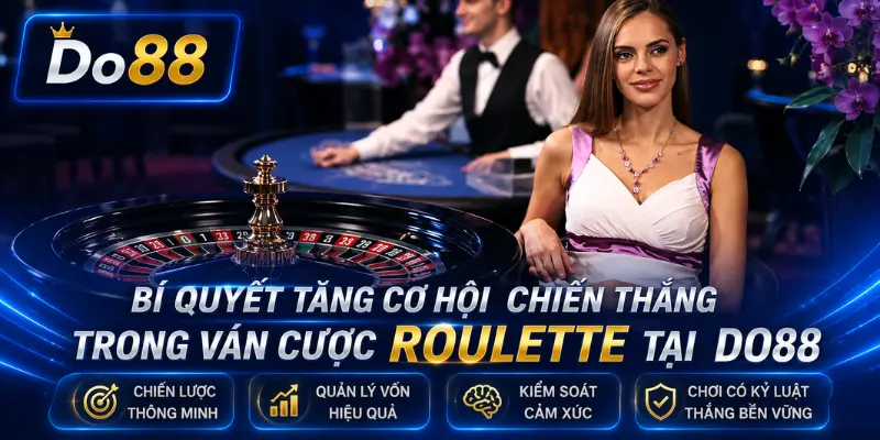 Khám phá bí quyết chơi Roulette DO88 với chiến thuật hợp lý, quản lý vốn hiệu quả, kiểm soát rủi ro và nâng cao trải nghiệm casino trực tuyến.