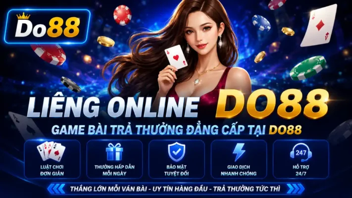 Liêng Online DO88 mang đến trải nghiệm game bài đổi thưởng với luật chơi dễ hiểu, thưởng hấp dẫn, giao dịch nhanh, bảo mật cao và hỗ trợ người chơi 24/7.