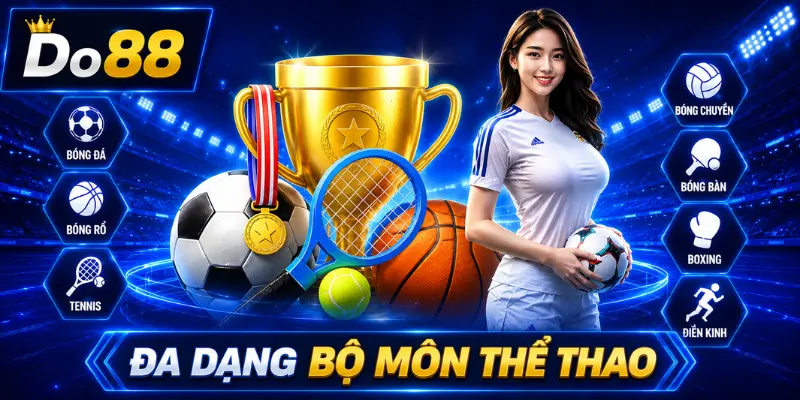 Khám phá Thể Thao DO88 với đa dạng bộ môn như bóng đá, bóng rổ, tennis, bóng chuyền, boxing và nhiều kèo cược hấp dẫn được cập nhật liên tục mỗi ngày.