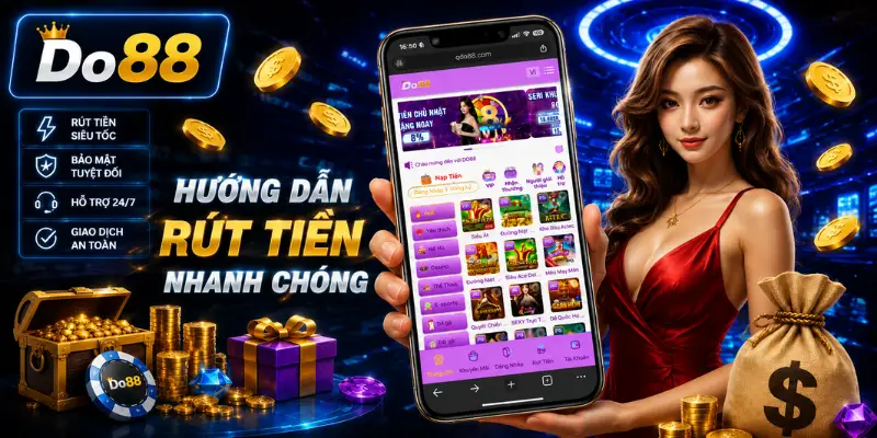 Hướng dẫn rút tiền DO88 chi tiết với quy trình đơn giản, xử lý giao dịch nhanh chóng, bảo mật cao, hỗ trợ 24/7 và nhận tiền an toàn về tài khoản ngân hàng.