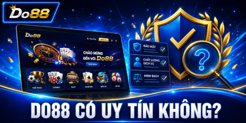 DO88 có uy tín không, hình ảnh minh họa các tiêu chí đánh giá gồm bảo mật, chất lượng dịch vụ và tính minh bạch của nền tảng.