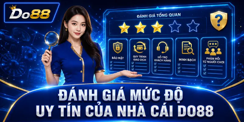 Đánh giá mức độ uy tín của nhà cái DO88 dựa trên bảo mật, quy trình giao dịch, hỗ trợ khách hàng, tính minh bạch và phản hồi người chơi.