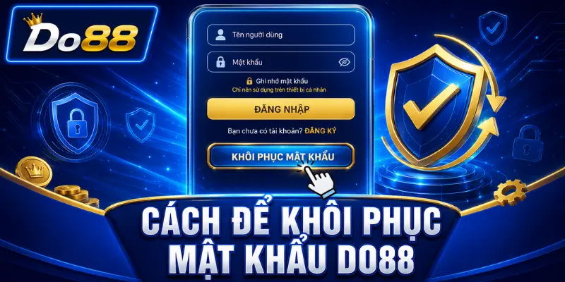 Cách khôi phục mật khẩu DO88 qua trang đăng nhập bằng chức năng quên mật khẩu và xác minh thông tin tài khoản.