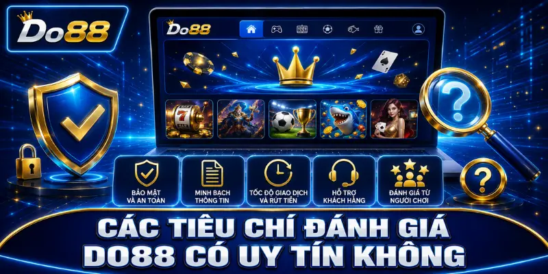 Các tiêu chí đánh giá DO88 có uy tín không gồm bảo mật, tính minh bạch, tốc độ giao dịch, hỗ trợ khách hàng và phản hồi người dùng.