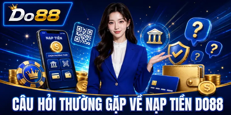 Câu hỏi thường gặp về nạp tiền DO88 liên quan đến phương thức thanh toán, hạn mức, thời gian xử lý và bảo mật giao dịch.