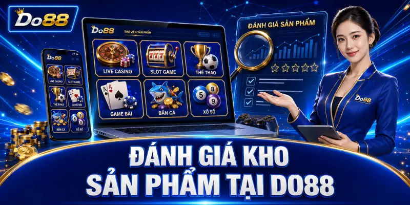 Đánh giá kho sản phẩm tại DO88 gồm casino live, nổ hũ, thể thao, game bài, bắn cá và xổ số trên nhiều thiết bị.